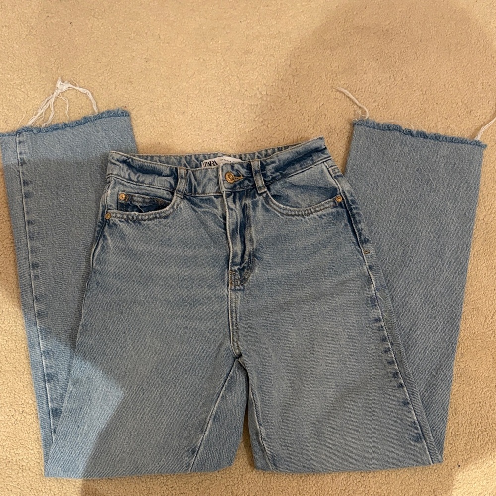 Zara Women's Denim Straight Leg Jeans